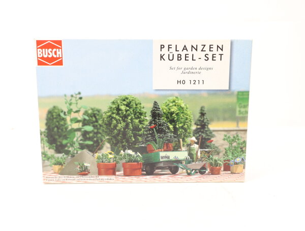 Busch H0 1211 Landschaftsbau Pflanzen Kübel Set OVP