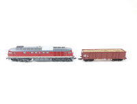 Roco H0 aus 51292 Diesellok "Ludmilla" BR 132 392-2 + Güterwagen 597 2 008-8 DR