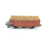 Piko H0 offener Güterwagen Hochbordwagen mit Holzladung 41-87-14 DR
