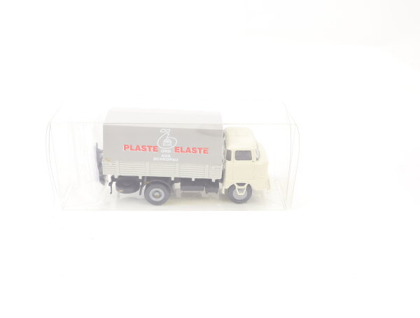 SES s.e.s H0 Modellauto LKW IFA W50L Pritschen LKW mit Plane PLASTE ELASTE 1:87