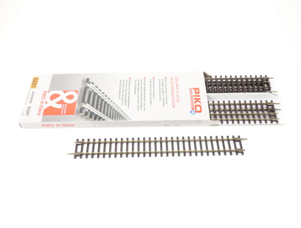 Piko H0 55201 Gleis A-Gleis Gerade G231 6 Stück 231 mm OVP
