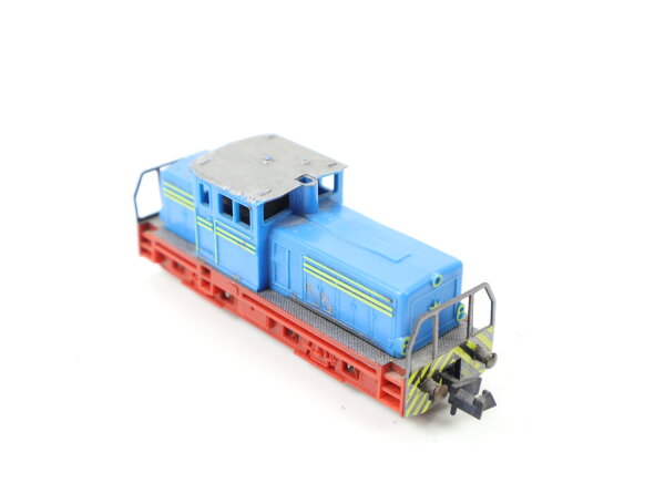 Minitrix N 2066 Diesellok-Werkslok Industrielok Privatbahn blau-rot