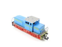 Minitrix N 2066 Diesellok-Werkslok Industrielok Privatbahn blau-rot