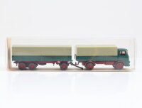 Wiking H0 24477 Modellauto LKW Büssing LU 7 Lastzug Blau 1:87
