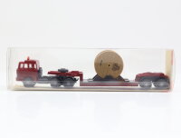 Wiking H0 24503 Modellauto LKW Tieflade-Sattelzug mit Kabeltrommel 1:87