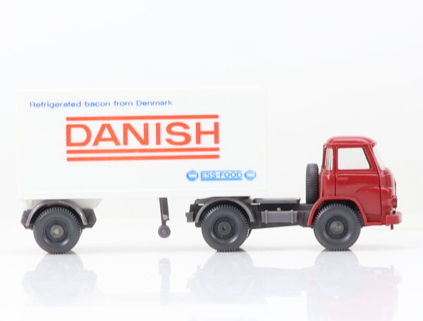 Wiking H0 577/1a Modellauto LKW MAN 415 Kühlkoffer Danish rubinrot 1:87