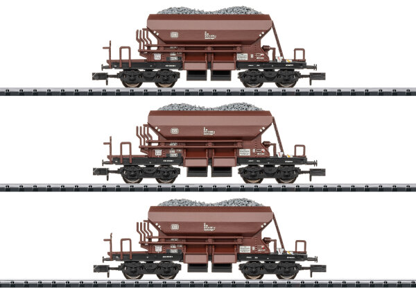 Minitrix Spur N 15465 Wagen-Set "Dienstgüterschotterwagen"