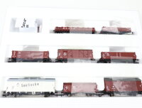 Roco H0 67127 Güterwagenset 8-tlg. Hochbordwagen Kühlwagen Rungenwagen DR / NEM
