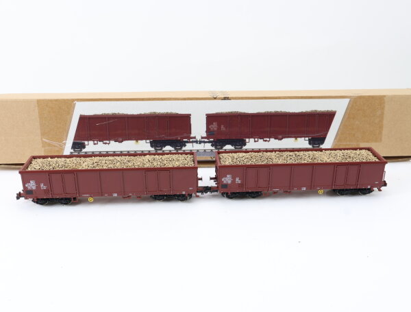 Roco 39718/39719 Güterwagen-Set Hochbordwagen + Ladung 2299-3/1106-1 DR / 2-tlg.