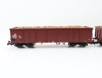 Roco 39718/39719 Güterwagen-Set Hochbordwagen +...