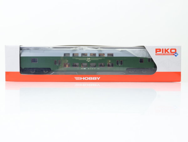 Piko H0 57685 Personenwagen Doppelstock Sitzwagen 25-13 009-5 DR / NEM Licht OVP