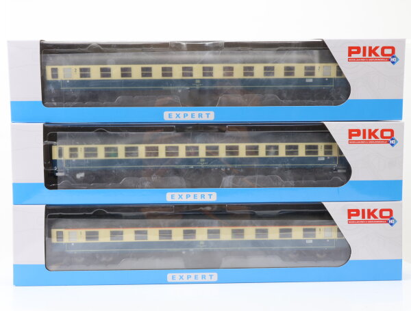 Piko H0 73030 Expert Personenwagen-Set 3-tlg. Interzonenzug-Set DR / Licht NEM