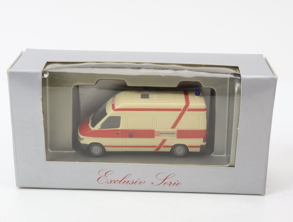 Herpa Exclusive Serie H0 Modellauto Mercedes-Benz T1N "RTW Wietmarscher" OVP