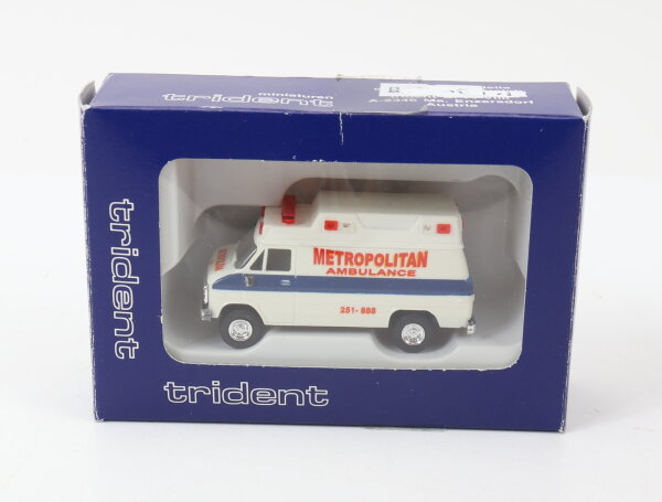 Trident H0 90107 Modellauto PKW Chevrolet "Metropolitan Ambulance" 1:87 OVP