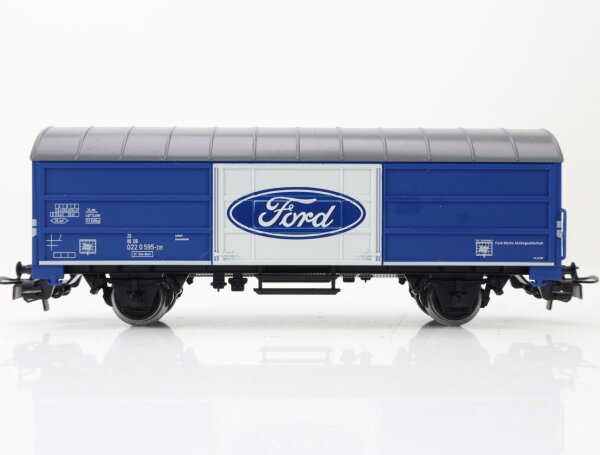 Märklin H0 48159 gedeckter Güterwagen aus Bausatz "Ford" 022 0 595-2 blau DB