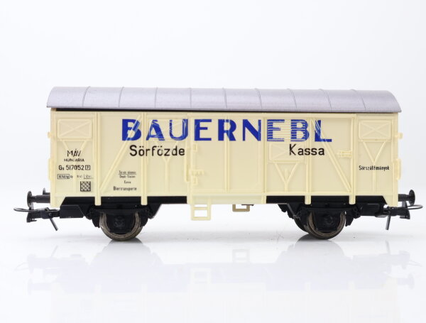 Roco H0 gedeckter Güterwagen 517052 MAV "Bauernebl Sörfözde Kassa" / AC NEM