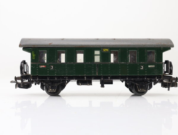 Märklin H0 Personenwagen Donnerbüchse 3. Klasse 3291 Ci grün / Blech