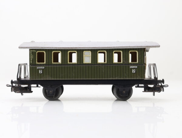 Märklin H0 4040 Personenwagen Donnerbüchse 2. Klasse 4051Stg grün / Blech