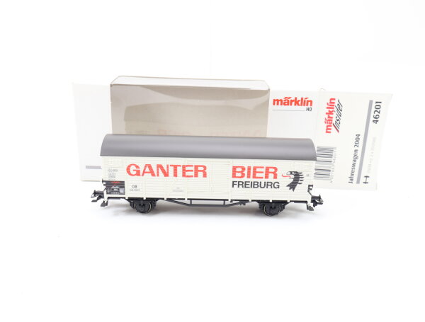 Märklin H0 46201 ged. Güterwagen Insider Jahreswagen 2004 "Ganter Bier" DB / NEM