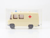 Wiking H0 Modellauto Rettungswagen MB L 406 "Rotes Kreuz" creme 1:87