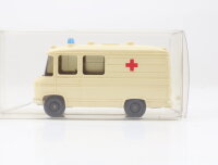 Wiking H0 1040/3E Modellauto MB L 406 Rotkreuz creme...