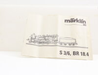 Märklin H0 Anleitung Beschreibung für Dampflok...