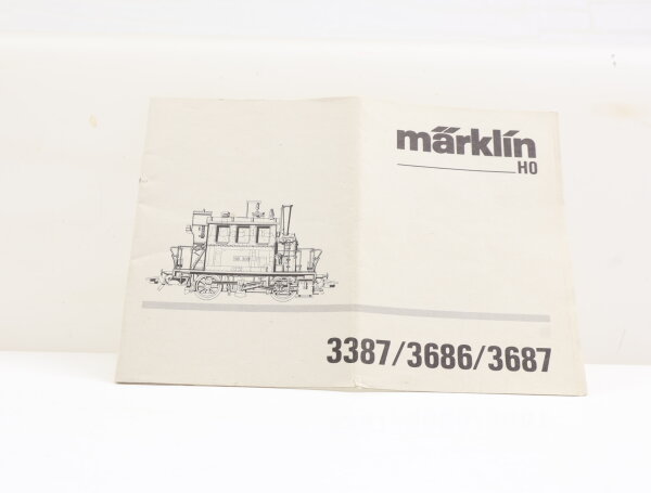 Märklin H0 3387/3686/3687 Anleitung Beschreibung für Dampflok BR 98 308 DB