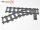 LEGO City 53407 Eisenbahn Schiene Weiche links dunkelgrau E595