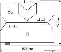 Vollmer 43654 H0 Fachwerk-Siedlungshaus Einfamilien-Wohnhaus Gebäude-Bausatz 1:87