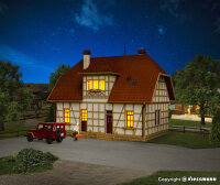 Vollmer 43654 H0 Fachwerk-Siedlungshaus Einfamilien-Wohnhaus Gebäude-Bausatz 1:87