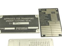 E207 3x Eisenbahnschild Waggonschild für Containerwagen aus Metall