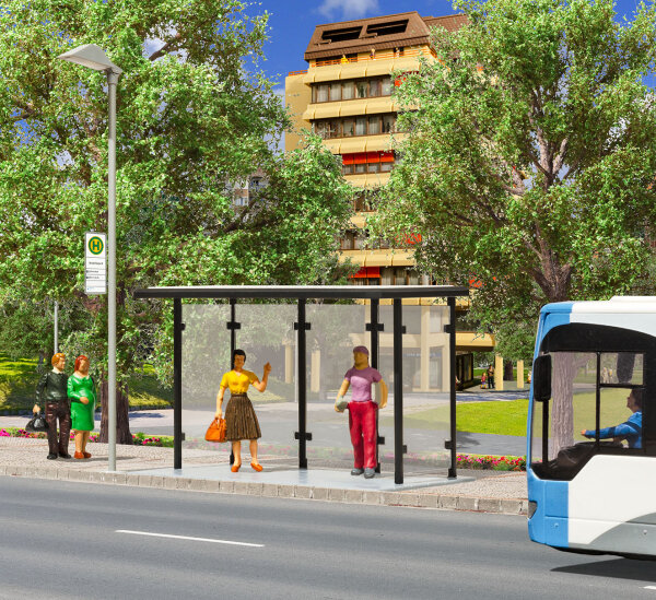 Kibri 38179 H0 Bushaltestelle mit Flachdach