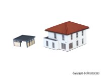 Kibri H0 38336 Gebäude-Bausatz Kubushaus Mia mit Carport - Polyplate 1:87