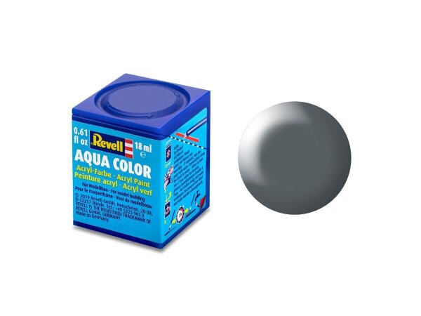 Revell 36378 Farbe Dunkelgrau, seidenmatt Aqua Color 18 ml