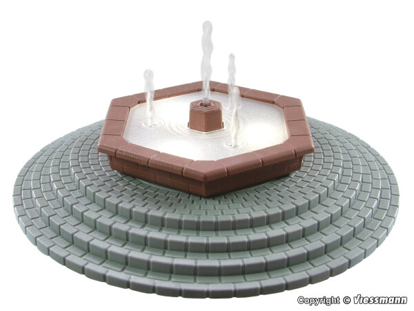 Viessmann 1316 H0 Mehrstrahliger Zierbrunnen mit LED-Beleuchtung, bewegt