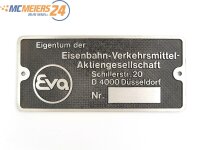 E214 Waggonschild Fabrikschild Kesselwagen Eva aus Metall...