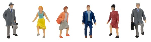 Faller H0 151626 Figuren-Set Treppensteigende Personen im Reisefieber 6-tlg. 1:87