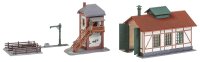 Faller Spur N 222108 Nebenbahnlokschuppen mit Blockstelle...