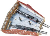 Faller Spur N 222118 Ringlokschuppen 2-ständig Halle Ep. I Gebäude-Bausatz 1:160