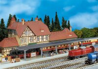 Faller Spur N 222125 Bahnsteig mit Endstücken überdacht Gebäude-Bausatz 1:160