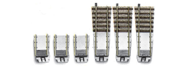 Fleischmann H0 6153 6-tlg. Drehscheiben Ergänzungsset Gleisabgänge DC für 6152