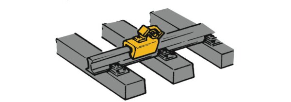 Roco H0 40004 12x Hemmschuhe Bremsschuhe für Schienen gelb 1:87