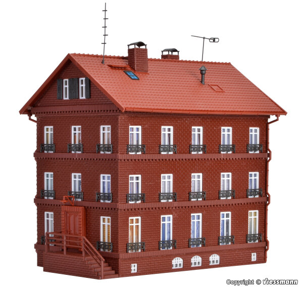 Vollmer H0 43805 Gebäude-Bausatz Eisenbahner-Wohnhaus Stadthaus Ziegelhaus 1:87
