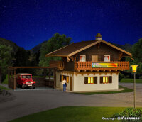 Vollmer H0 43961 Gebäude-Bausatz Pension mit Carport 1:87