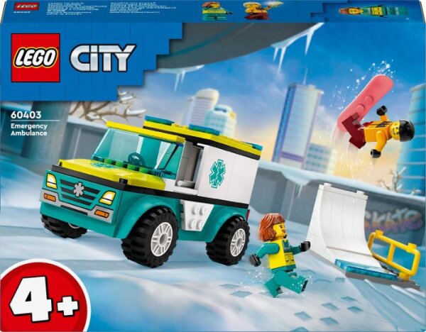 LEGO® City 60403 Rettungswagen und Snowboarder