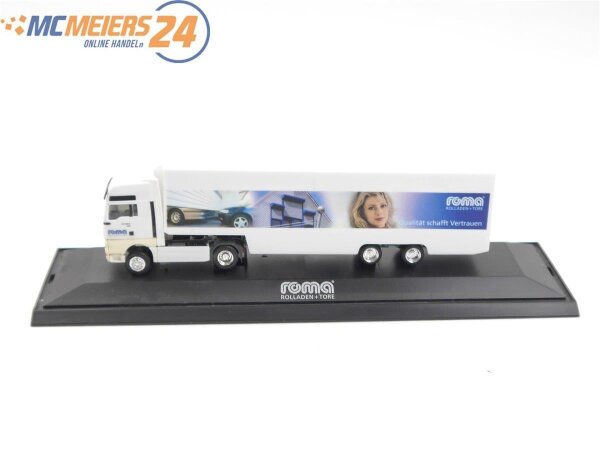 Herpa H0 Modellauto LKW MAN Sattelschlepper"roma Rolladen+Tore" 1:87 E533