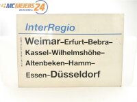 E244 Zuglaufschild Waggonschild InterRegio Weimar -...