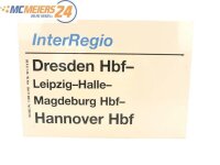 E244 Zuglaufschild Waggonschild InterRegio Dresden Hbf -...