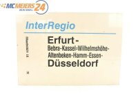 E244 Zuglaufschild Waggonschild InterRegio Erfurt -...