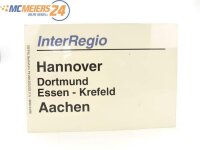 E244 Zuglaufschild Waggonschild InterRegio Hannover -...